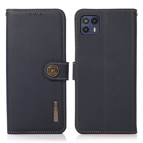 Funda de Cuero Cartera con Soporte Carcasa B02H para Motorola Moto G50 5G Azul