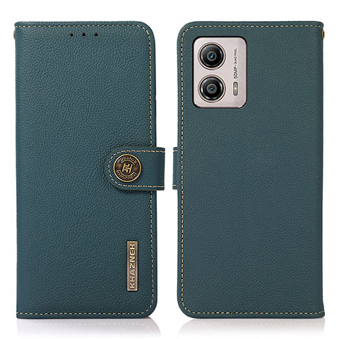 Funda de Cuero Cartera con Soporte Carcasa B02H para Motorola Moto G53 5G Verde