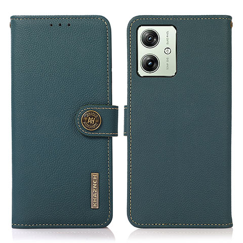 Funda de Cuero Cartera con Soporte Carcasa B02H para Motorola Moto G54 5G Verde