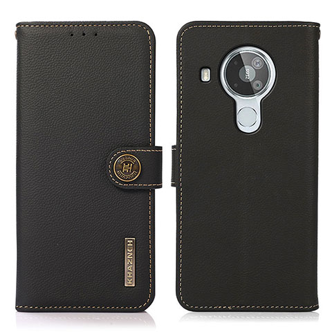 Funda de Cuero Cartera con Soporte Carcasa B02H para Nokia 7.3 Negro