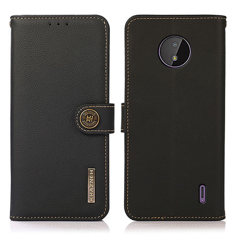 Funda de Cuero Cartera con Soporte Carcasa B02H para Nokia C10 Negro