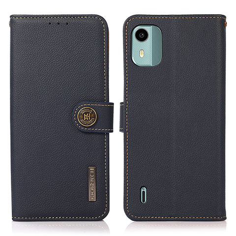 Funda de Cuero Cartera con Soporte Carcasa B02H para Nokia C12 Plus Azul