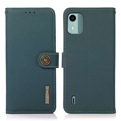 Funda de Cuero Cartera con Soporte Carcasa B02H para Nokia C12 Plus Verde