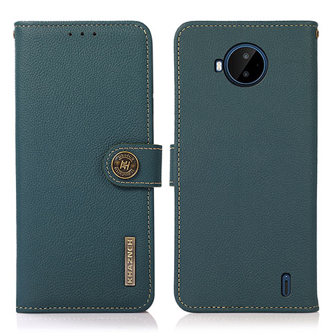 Funda de Cuero Cartera con Soporte Carcasa B02H para Nokia C20 Plus Verde