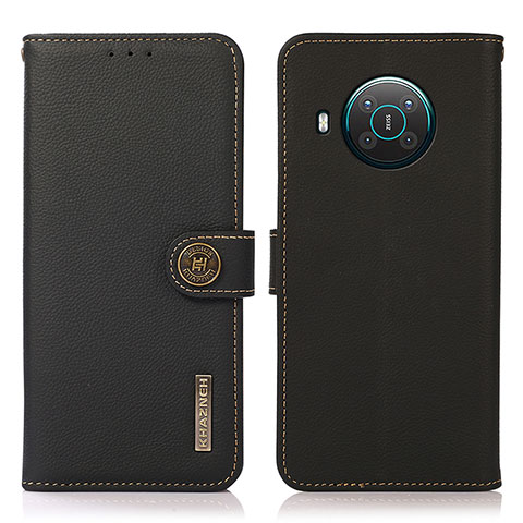 Funda de Cuero Cartera con Soporte Carcasa B02H para Nokia X20 Negro