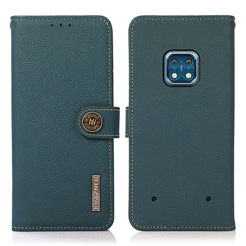 Funda de Cuero Cartera con Soporte Carcasa B02H para Nokia XR20 Verde