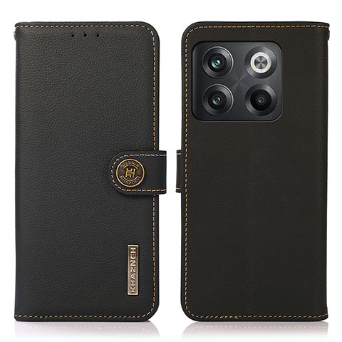 Funda de Cuero Cartera con Soporte Carcasa B02H para OnePlus 10T 5G Negro