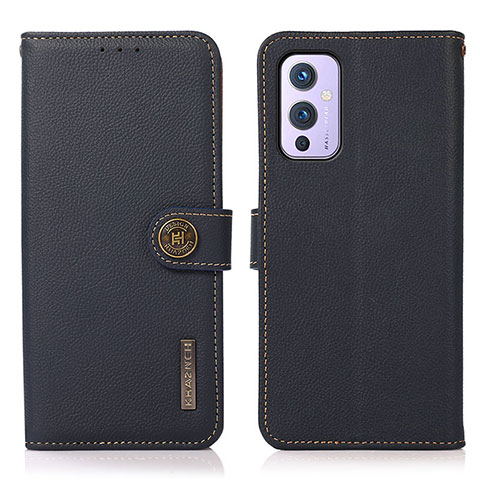 Funda de Cuero Cartera con Soporte Carcasa B02H para OnePlus 9 5G Azul