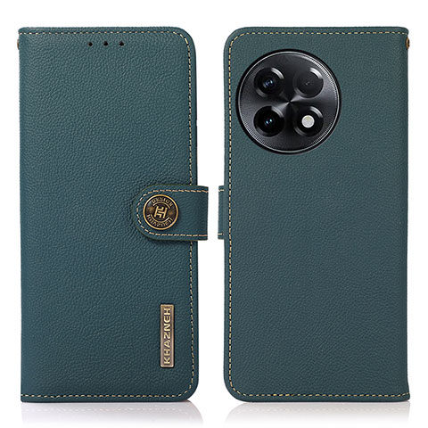 Funda de Cuero Cartera con Soporte Carcasa B02H para OnePlus Ace 2 5G Verde