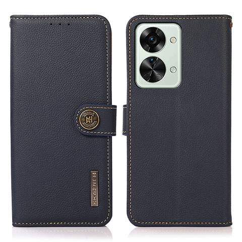 Funda de Cuero Cartera con Soporte Carcasa B02H para OnePlus Nord 2T 5G Azul