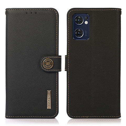 Funda de Cuero Cartera con Soporte Carcasa B02H para OnePlus Nord CE 2 5G Negro