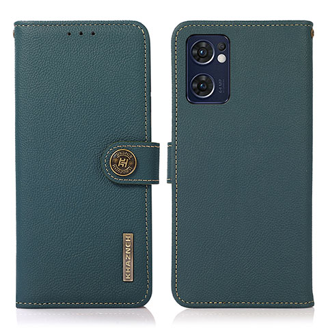 Funda de Cuero Cartera con Soporte Carcasa B02H para OnePlus Nord CE 2 5G Verde