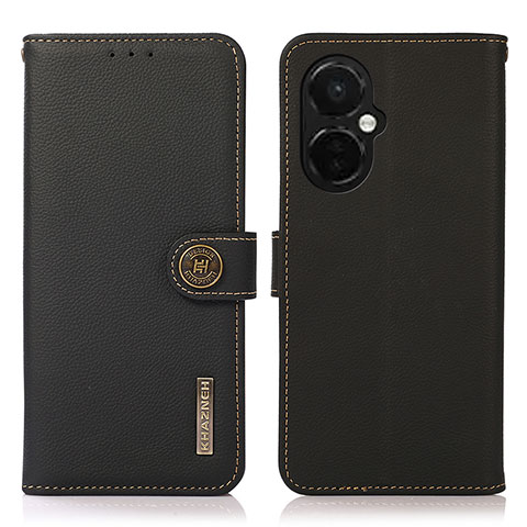 Funda de Cuero Cartera con Soporte Carcasa B02H para OnePlus Nord CE 3 5G Negro