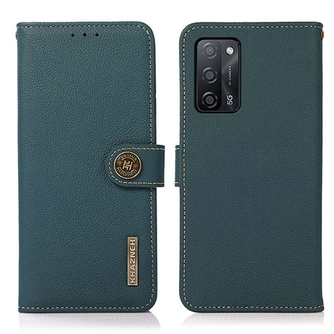 Funda de Cuero Cartera con Soporte Carcasa B02H para Oppo A53s 5G Verde