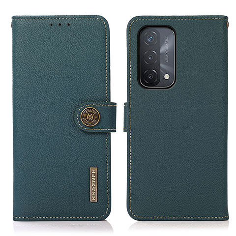 Funda de Cuero Cartera con Soporte Carcasa B02H para Oppo A93 5G Verde