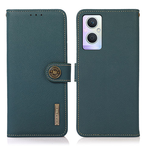 Funda de Cuero Cartera con Soporte Carcasa B02H para Oppo A96 5G Verde