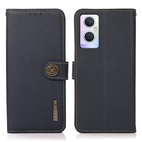 Funda de Cuero Cartera con Soporte Carcasa B02H para Oppo F21s Pro 5G Azul