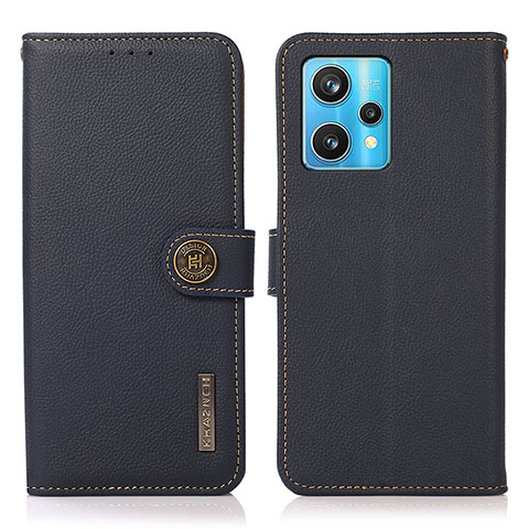 Funda de Cuero Cartera con Soporte Carcasa B02H para Realme 9 4G Azul