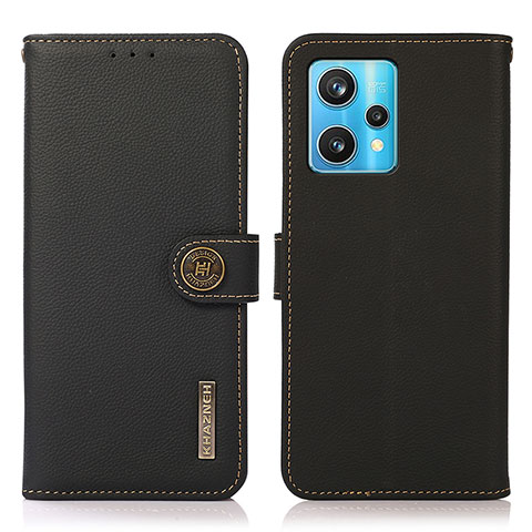 Funda de Cuero Cartera con Soporte Carcasa B02H para Realme 9 4G Negro