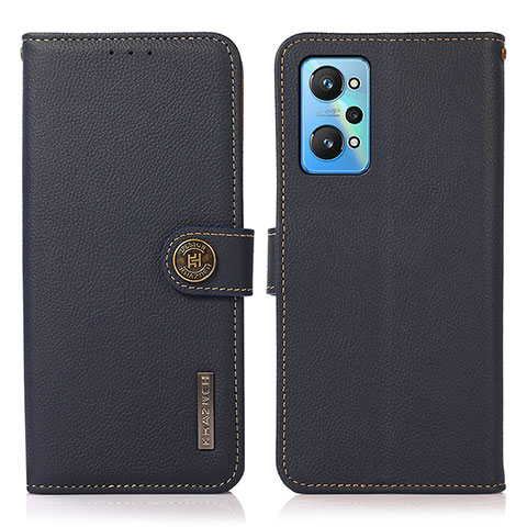 Funda de Cuero Cartera con Soporte Carcasa B02H para Realme GT Neo2 5G Azul