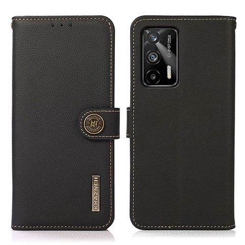 Funda de Cuero Cartera con Soporte Carcasa B02H para Realme Q3 Pro 5G Negro