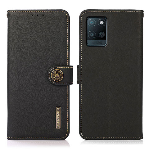 Funda de Cuero Cartera con Soporte Carcasa B02H para Realme V11 5G Negro