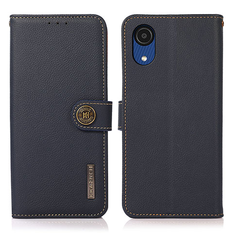 Funda de Cuero Cartera con Soporte Carcasa B02H para Samsung Galaxy A03 Core Azul