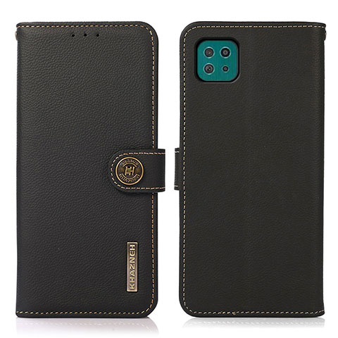 Funda de Cuero Cartera con Soporte Carcasa B02H para Samsung Galaxy A22 5G Negro