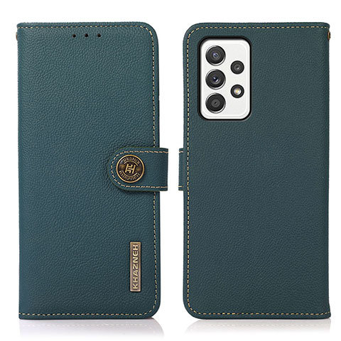 Funda de Cuero Cartera con Soporte Carcasa B02H para Samsung Galaxy A52 4G Verde