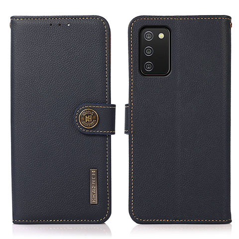 Funda de Cuero Cartera con Soporte Carcasa B02H para Samsung Galaxy F02S SM-E025F Azul