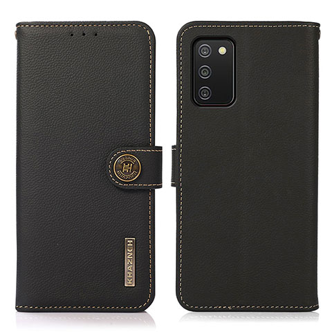 Funda de Cuero Cartera con Soporte Carcasa B02H para Samsung Galaxy F02S SM-E025F Negro