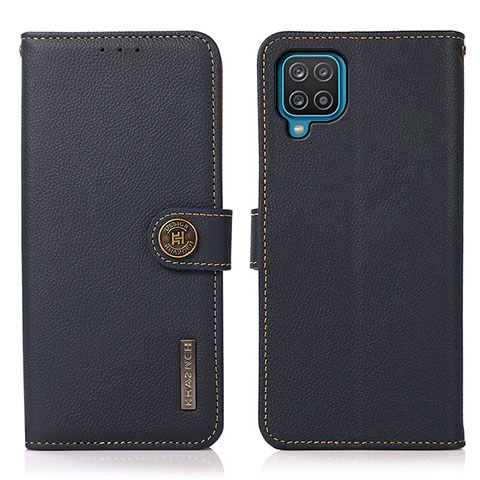 Funda de Cuero Cartera con Soporte Carcasa B02H para Samsung Galaxy F12 Azul