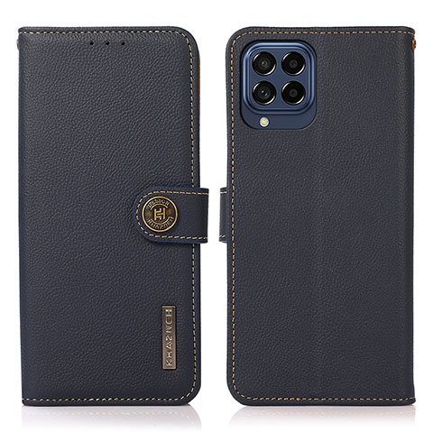 Funda de Cuero Cartera con Soporte Carcasa B02H para Samsung Galaxy M53 5G Azul