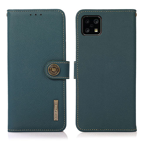 Funda de Cuero Cartera con Soporte Carcasa B02H para Sharp Aquos Sense5G Verde