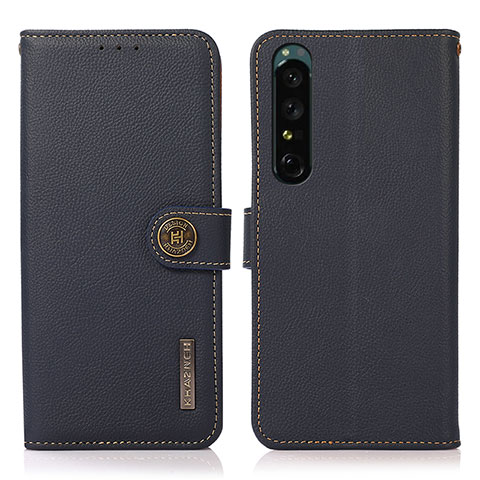 Funda de Cuero Cartera con Soporte Carcasa B02H para Sony Xperia 1 IV SO-51C Azul