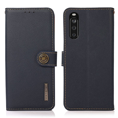 Funda de Cuero Cartera con Soporte Carcasa B02H para Sony Xperia 10 III Azul