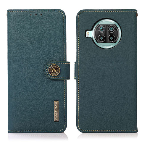 Funda de Cuero Cartera con Soporte Carcasa B02H para Xiaomi Mi 10i 5G Verde