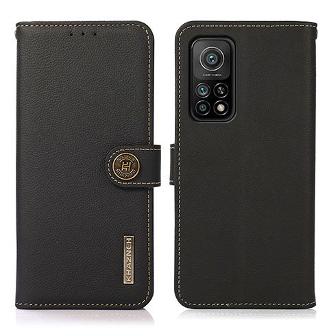 Funda de Cuero Cartera con Soporte Carcasa B02H para Xiaomi Mi 10T Pro 5G Negro