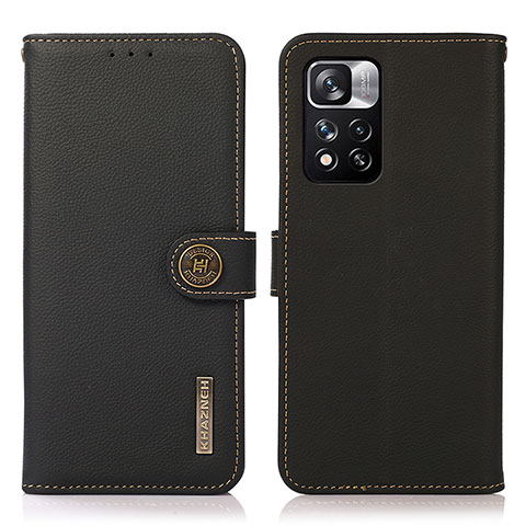 Funda de Cuero Cartera con Soporte Carcasa B02H para Xiaomi Mi 11i 5G (2022) Negro