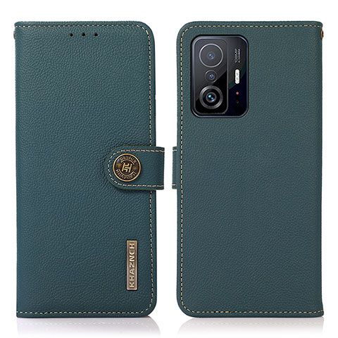 Funda de Cuero Cartera con Soporte Carcasa B02H para Xiaomi Mi 11T 5G Verde