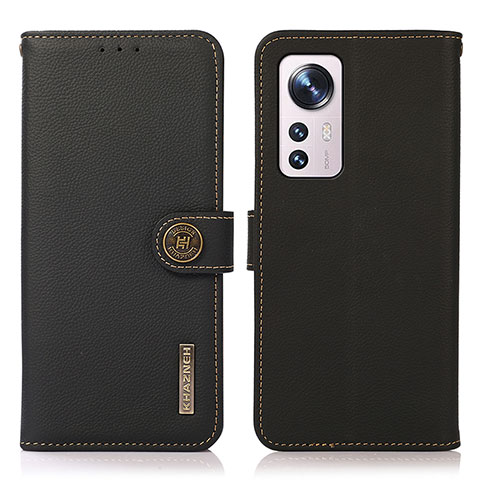 Funda de Cuero Cartera con Soporte Carcasa B02H para Xiaomi Mi 12 5G Negro