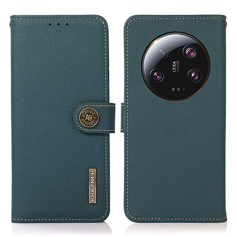 Funda de Cuero Cartera con Soporte Carcasa B02H para Xiaomi Mi 13 Ultra 5G Verde