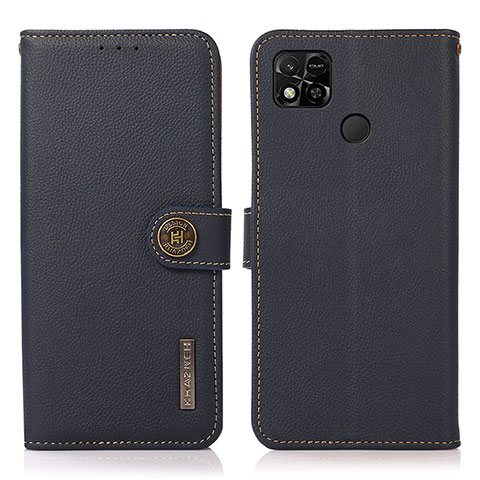 Funda de Cuero Cartera con Soporte Carcasa B02H para Xiaomi POCO C3 Azul