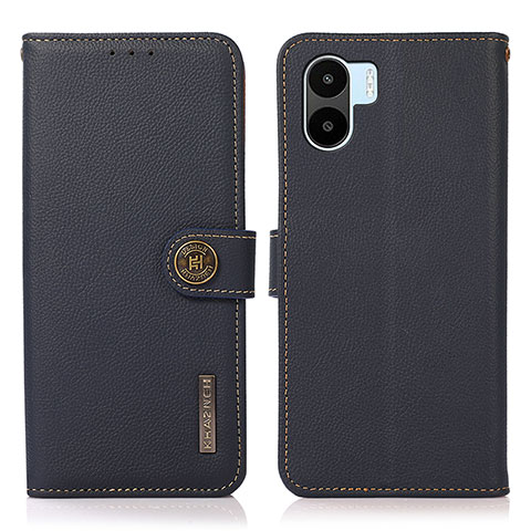 Funda de Cuero Cartera con Soporte Carcasa B02H para Xiaomi Poco C50 Azul