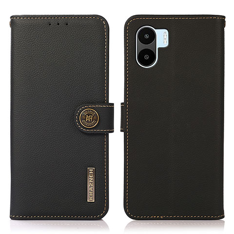 Funda de Cuero Cartera con Soporte Carcasa B02H para Xiaomi Poco C51 Negro