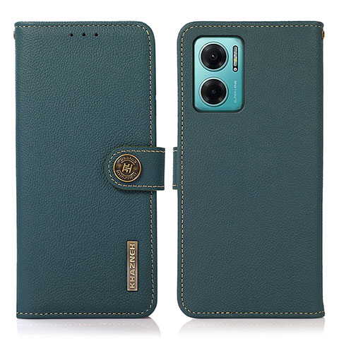 Funda de Cuero Cartera con Soporte Carcasa B02H para Xiaomi Redmi 10 Prime Plus 5G Verde