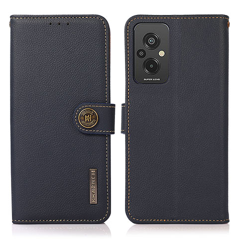 Funda de Cuero Cartera con Soporte Carcasa B02H para Xiaomi Redmi 11 Prime 4G Azul