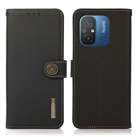 Funda de Cuero Cartera con Soporte Carcasa B02H para Xiaomi Redmi 11A 4G Negro