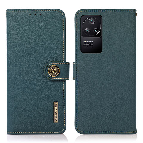 Funda de Cuero Cartera con Soporte Carcasa B02H para Xiaomi Redmi K40S 5G Verde