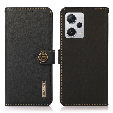 Funda de Cuero Cartera con Soporte Carcasa B02H para Xiaomi Redmi Note 12 Explorer Negro